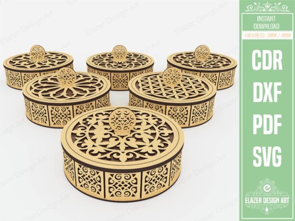 Download Decorative Round Box Laser Cut Svg Files - Laser cut svg files Collection