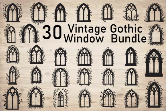 Download Vintage Gothic Window Bundle - Premium Resources