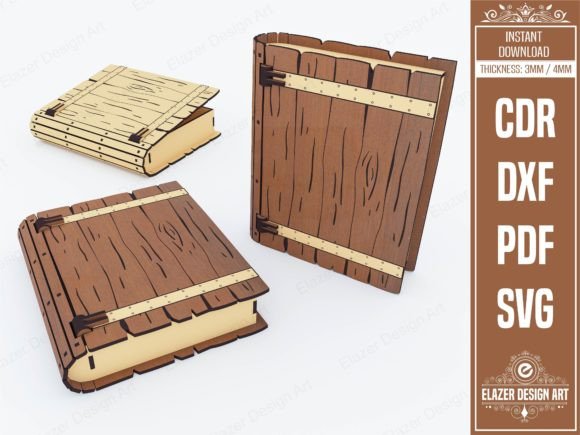 Download Book Box Laser Cut Svg Files, Gift Box - Laser cut svg files Collection