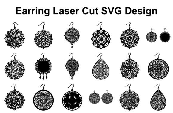 Download Mandala Teardrop Earring SVG Pack - Premium Resources