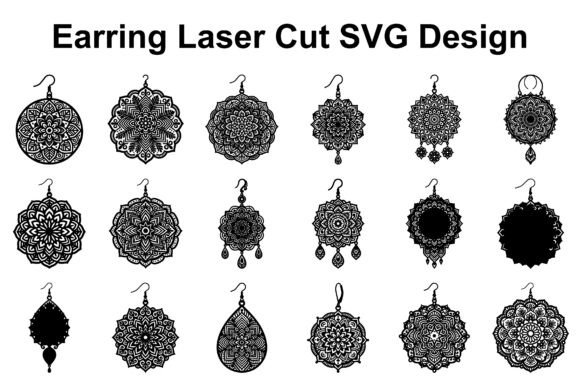 Download Mandala Dangle Earring SVG Bundle - Premium Bundle