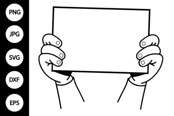 Download Hands Holding Blank Sign SVG - Blank sign Collection