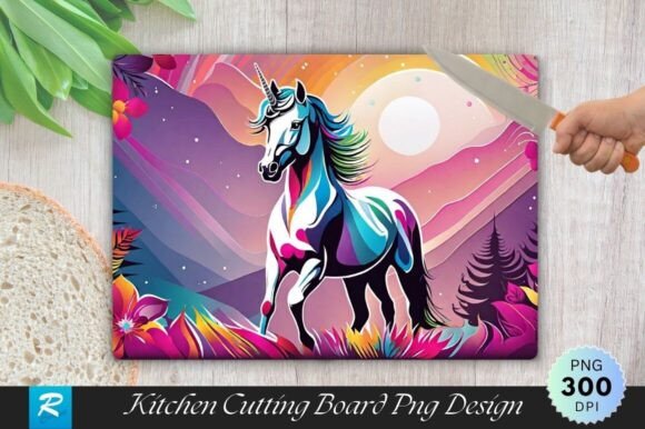 Download Unicorn Cutting Board Sublimation Design - Sublimation Collection