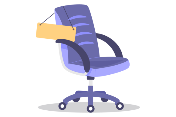 Download Empty Office Chair with Blank Sign. Vaca - Blank sign Collection