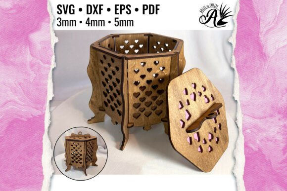 Download All Heart Hexagon Gift Box SVG Cut Files - Premium Resources