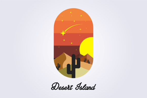 Download Desert Island Poster, Cactus Logo Vector - Premium Resources