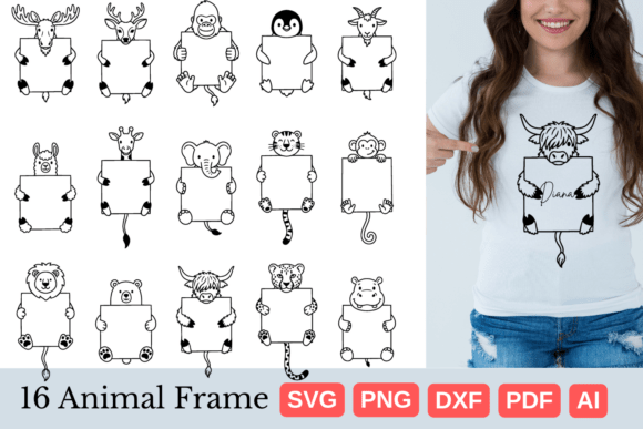 Download Cute Animals Holding Blank Sign SVG Bund - Blank sign Collection