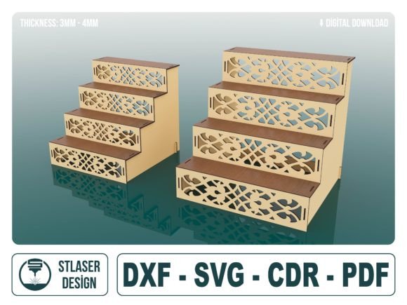 Download 4 Shef Display Stand Laser Cut Svg Files - Laser cut svg files Collection
