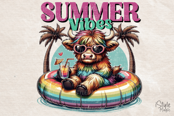 Download Summer Vibes Cow Sublimation PNG Shirt - Sublimation Collection