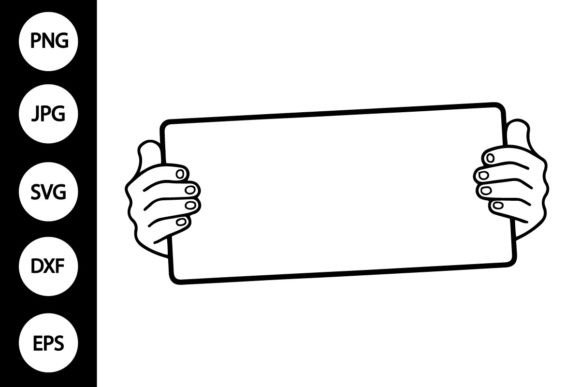 Download Hands Holding Blank Sign SVG - Blank sign Collection