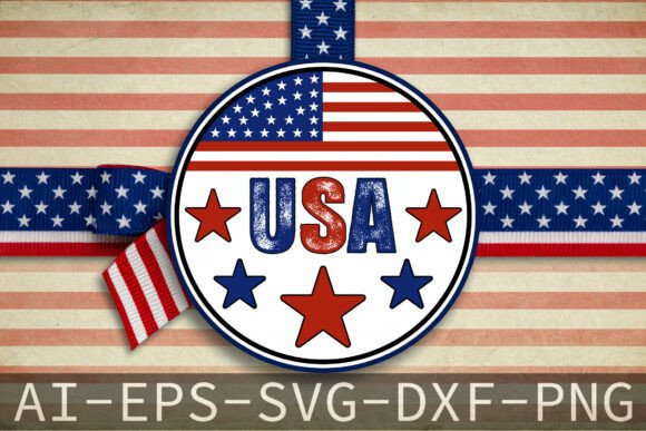 Download USA Round Sign SVG | Independence Day - Usa round sign Collection